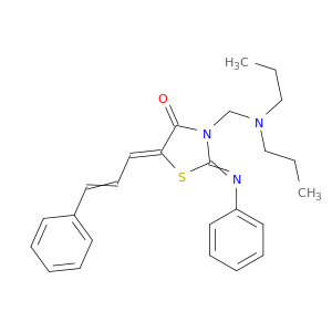 4-Thiazolidinone,3-[(dipropylamino)methyl]-2-(phenylimino)-5-(3-phenyl-2-propen-1-ylidene)-