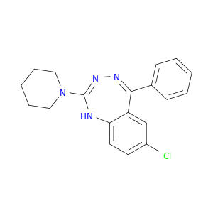 1H-1,3,4-Benzotriazepine, 7-chloro-5-phenyl-2-(1-piperidinyl)-