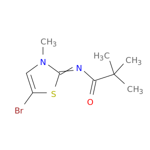 Propanamide, N-(5-bromo-3-methyl-2(3H)-thiazolylidene)-2,2-dimethyl-