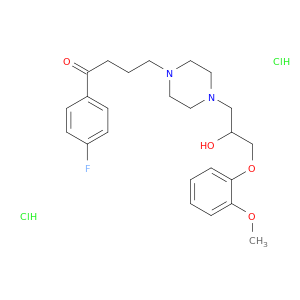 1-(4-fluorophenyl)-4-{4-[2-hydroxy-3-(2-methoxyphenoxy)propyl]piperazin-1-yl}butan-1-one dihydrochloride