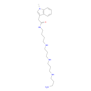 N-[4-[3-[3-(3-aminopropylamino)propylamino]propylamino]butyl]-2-(1H-indol-3-yl)acetamide