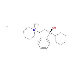 Piperidinium,1-(3-cyclohexyl-3-hydroxy-3-phenylpropyl)-1-methyl-, iodide, (S)- (8CI,9CI)