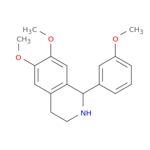 Isoquinoline, 1,2,3,4-tetrahydro-6,7-dimethoxy-1-(3-methoxyphenyl)-
