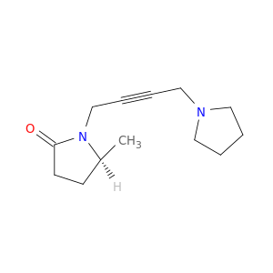 2-Pyrrolidinone, 5-methyl-1-[4-(1-pyrrolidinyl)-2-butynyl]-, (S)-