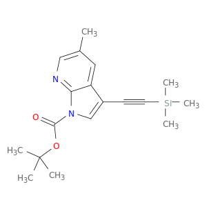 tert-Butyl 5-methyl-3-((trimethylsilyl)ethynyl)-1H-pyrrolo[2,3-b]pyridine-1-carboxylate