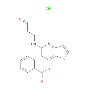 [5-(3-丙醛基氨基)噻吩并[3,2-B]吡啶-7-基苯甲酸酯盐酸盐