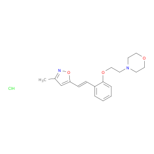Morpholine,4-[2-[2-[2-(3-methyl-5-isoxazolyl)ethenyl]phenoxy]ethyl]-, monohydrochloride,(E)- (9CI)