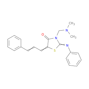 4-Thiazolidinone,3-[(dimethylamino)methyl]-2-(phenylimino)-5-(3-phenyl-2-propen-1-ylidene)-