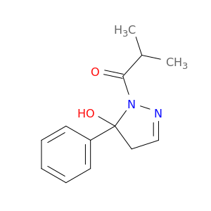 1H-Pyrazol-5-ol, 4,5-dihydro-1-(2-methyl-1-oxopropyl)-5-phenyl-
