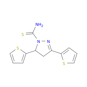 3,5-DI(THIOPHEN-2-YL)-4,5-DIHYDRO-1H-PYRAZOLE-1-CARBOTHIOAMIDE