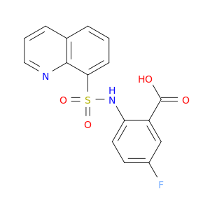 Benzoic acid, 5-fluoro-2-[(8-quinolinylsulfonyl)amino]-