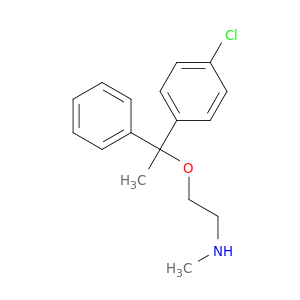 Ethanamine, 2-[1-(4-chlorophenyl)-1-phenylethoxy]-N-methyl-