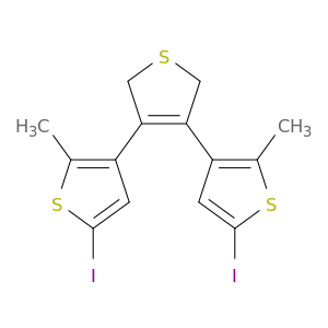 3,3':4',3''-Terthiophene, 2',5'-dihydro-5,5''-diiodo-2,2''-dimethyl-