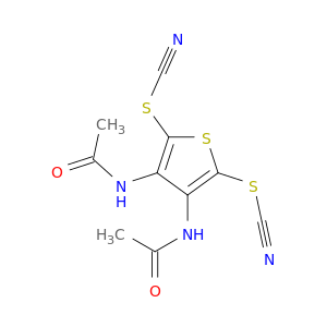 Thiocyanic acid, 3,4-bis(acetylamino)-2,5-thiophenediyl ester