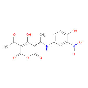5-乙酰基-4-羟基-3-[1-[(4-羟基-3-硝基苯基)氨基]乙基]-2H-吡喃-2,6(3H)-二乙醚