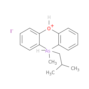 10H-Phenoxarsinium, 10-methyl-10-(2-methylpropyl)-, iodide