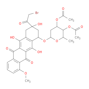 [4-acetyloxy-6-[[3-(2-bromoacetyl)-3,5,12-trihydroxy-10-methoxy-6,11-dioxo-2,4-dihydro-1H-tetracen-1-yl]oxy]-2-methyl-oxan-3-yl] acetate