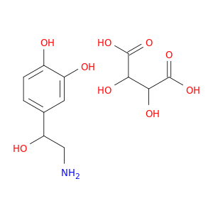4-(2-amino-1-hydroxyethyl)benzene-1,2-diol 2,3-dihydroxybutanedioate(1:1)