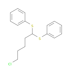 Benzene, 1,1'-[(5-chloropentylidene)bis(thio)]bis-
