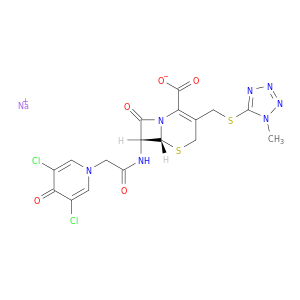 5-Thia-1-azabicyclo[4.2.0]oct-2-ene-2-carboxylicacid,7-[[(3,5-dichloro-4-oxo-1(4H)-pyridinyl)acetyl]amino]-3-[[(1-methyl-1H-tetrazol-5-yl)thio]methyl]-8-oxo-,monosodium salt, (6R,7R)- (9CI)