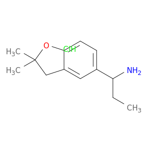 5-苯并呋喃甲烷胺,α-乙基-2,3-二氢-2,2-二甲基-,盐酸盐(1：1)
