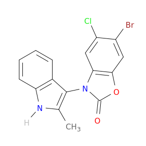 2(3H)-Benzoxazolone, 6-bromo-5-chloro-3-(2-methyl-1H-indol-3-yl)-