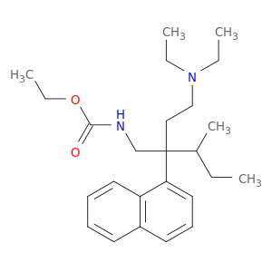 Carbamic acid, [2-[2-(diethylamino)ethyl]-3-methyl-2-(1-naphthyl)pentyl]-, ethyl ester (8CI)