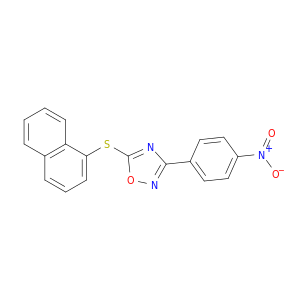 1,2,4-Oxadiazole, 5-(1-naphthalenylthio)-3-(4-nitrophenyl)-