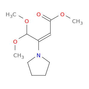 2-Butenoic acid, 4,4-dimethoxy-3-(1-pyrrolidinyl)-, methyl ester, (E)-