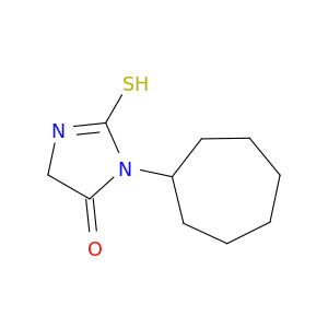 1-cycloheptyl-2-sulfanyl-4,5-dihydro-1H-imidazol-5-one