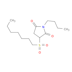 2,5-Pyrrolidinedione, 1-butyl-3-(heptylsulfonyl)-