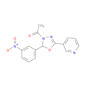 1,3,4-Oxadiazole, 3-acetyl-2,3-dihydro-2-(3-nitrophenyl)-5-(3-pyridinyl)-