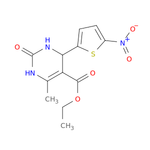 5-Pyrimidinecarboxylic acid,1,2,3,4-tetrahydro-6-methyl-4-(5-nitro-2-thienyl)-2-oxo-, ethyl ester