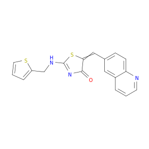 2-[[(噻吩-2-基)甲基]氨基]-5-[1-(喹啉-6-基)甲-(Z)-亚基]噻唑-4-酮
