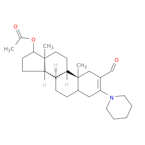5a-Androst-2-ene-2-carboxaldehyde,17b-hydroxy-3-piperidino-, acetate(ester) (8CI)