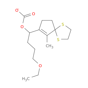 Carbonic acid, 2-ethoxyethyl1-(6-methyl-1,4-dithiaspiro[4.4]non-6-en-7-yl)ethyl ester