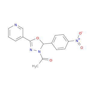1,3,4-Oxadiazole, 3-acetyl-2,3-dihydro-2-(4-nitrophenyl)-5-(3-pyridinyl)-