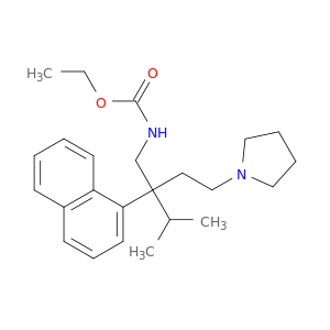 Carbamic acid,[2-isopropyl-2-(1-naphthyl)-4-(1-pyrrolidinyl)butyl]-, ethyl ester (8CI)