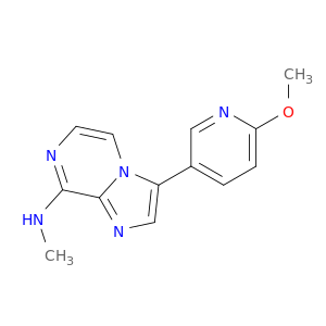 Imidazo[1,2-a]pyrazin-8-amine, 3-(6-methoxy-3-pyridinyl)-N-methyl-