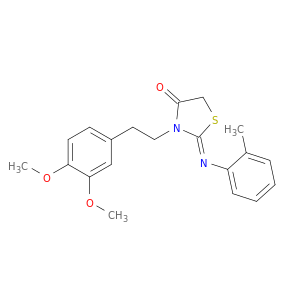 (2z)-3-[2-(3,4-dimethoxyphenyl)ethyl]-2-[(2-methylphenyl)imino]-1,3-thiazolidin-4-one