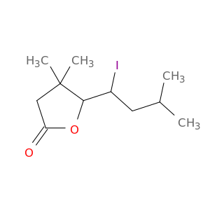 2(3H)-Furanone, dihydro-5-(1-iodo-3-methylbutyl)-4,4-dimethyl-