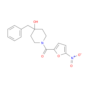 4-Piperidinol, 1-[(5-nitro-2-furanyl)carbonyl]-4-(phenylmethyl)-
