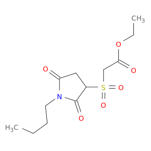 Acetic acid, [(1-butyl-2,5-dioxo-3-pyrrolidinyl)sulfonyl]-, ethyl ester