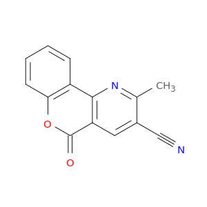 5H-[1]Benzopyrano[4,3-b]pyridine-3-carbonitrile, 2-methyl-5-oxo-