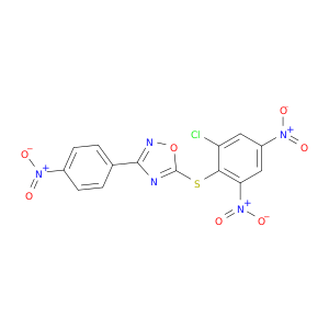 1,2,4-Oxadiazole, 5-[(2-chloro-4,6-dinitrophenyl)thio]-3-(4-nitrophenyl)-