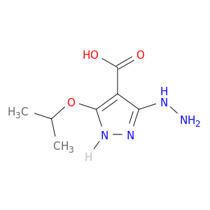 1H-Pyrazole-4-carboxylicacid, 3-hydrazinyl-5-(1-methylethoxy)-
