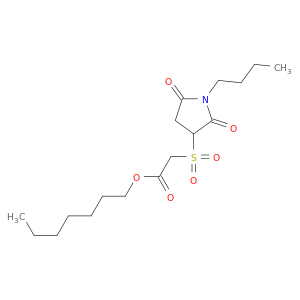 Acetic acid, [(1-butyl-2,5-dioxo-3-pyrrolidinyl)sulfonyl]-, heptyl ester