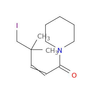 Piperidine, 1-(5-iodo-4,4-dimethyl-1-oxo-2-pentenyl)-