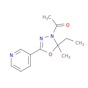 1,3,4-Oxadiazole, 3-acetyl-2-ethyl-2,3-dihydro-2-methyl-5-(3-pyridinyl)-