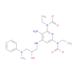 Carbamic acid,[3-amino-4-[[2-hydroxy-3-(methylphenylamino)propyl]amino]-2,6-pyridinediyl]bis-,diethyl ester (9CI)